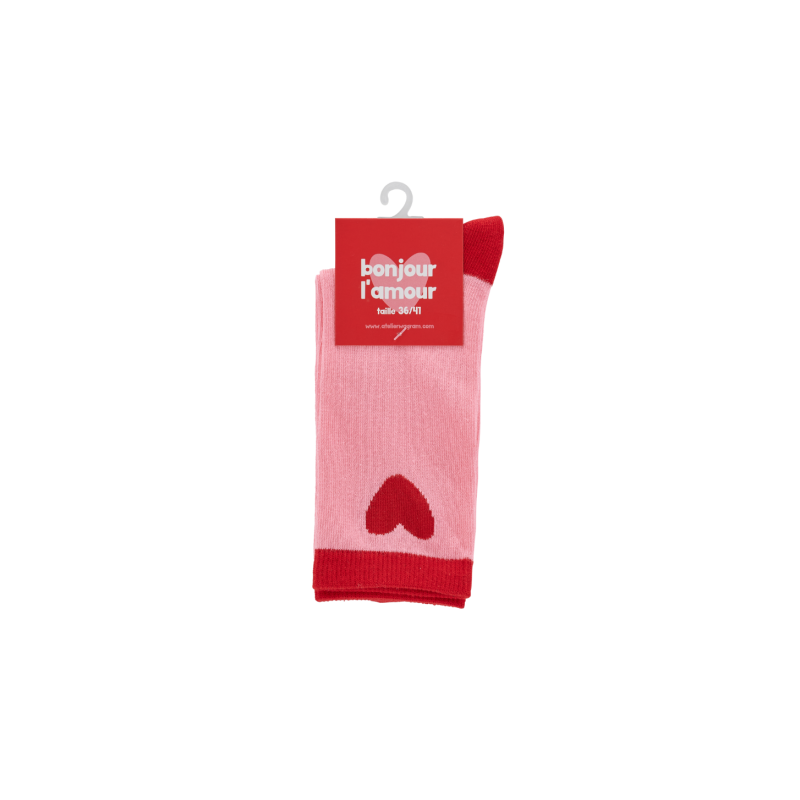 Chaussettes adulte | Coeur rouge