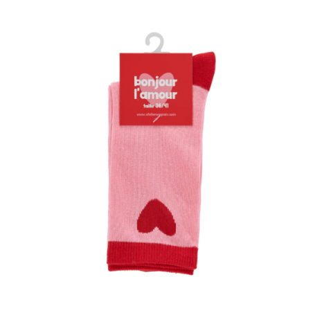 Chaussettes adulte | Coeur rouge - Atelier wagram