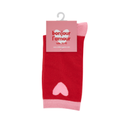 Chaussettes adulte | Coeur rose