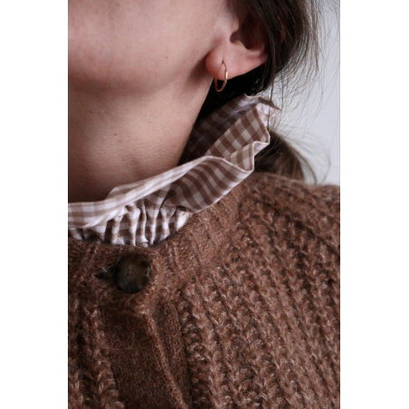 Col amovible Barry | Vichy beige - Maho