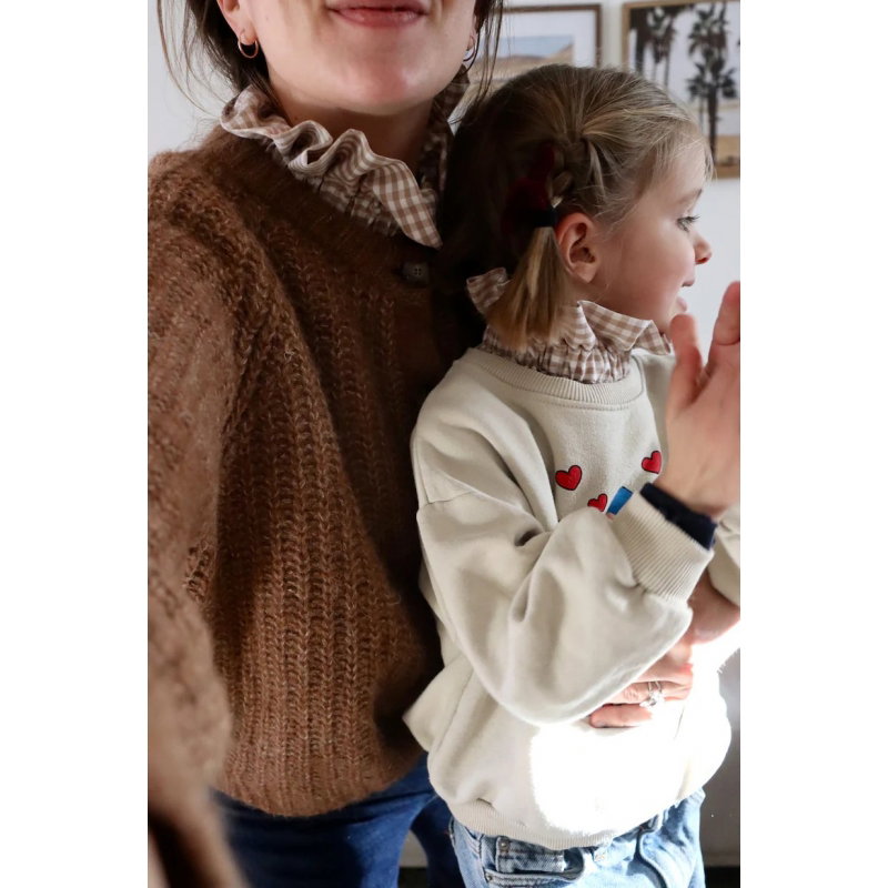 Col amovible Barry | Vichy beige