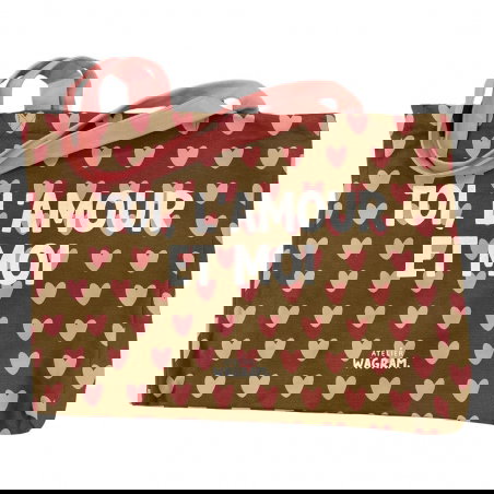 Sac Cabas XL | Toi, l'amour et moi marron - Atelier wagram