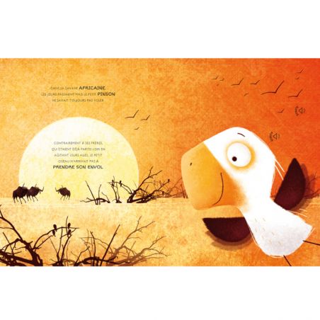 Livre sonore : Dans la savane ouvert sur deux pages Livre sonore : Dans la savane ouvert sur deux pages