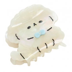 Grande pince à cheveux | Chien blanc