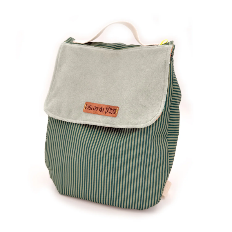 Sac à dos rayures | Vert