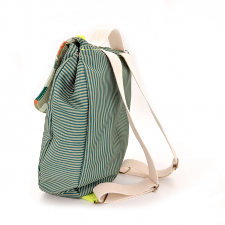 Sac à dos rayures | Vert - Rien que des bêtises