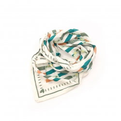 Foulard Grand format | Rayé vert