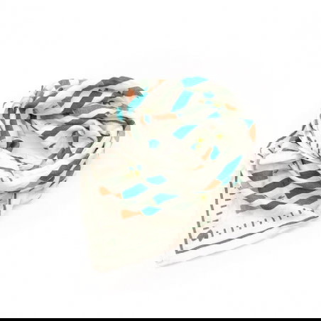 Foulard Grand format | Rayé vert - Rien que des bêtises