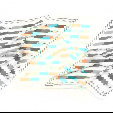 Foulard Grand format | Rayé vert - Rien que des bêtises