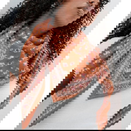 Foulard Grand format | Bengal Praline - Bindi Atelier