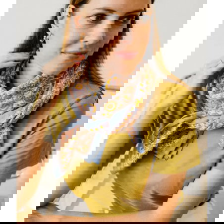 Foulard Grand format | Garda Bleuet - Bindi Atelier