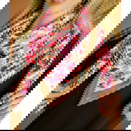 Foulard Grand format | Amelia Pink - Bindi Atelier