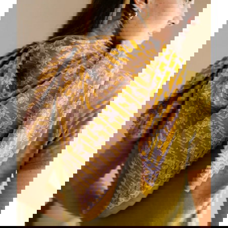 Foulard Grand format | Mona Khaki - Bindi Atelier