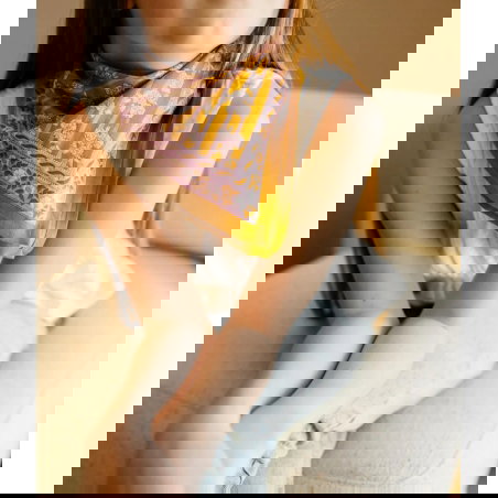 Foulard Petit format | Mona Khaki - Bindi Atelier