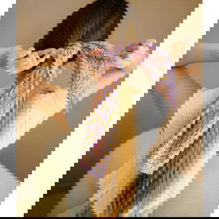 Foulard Petit format | Mona Parme - Bindi Atelier