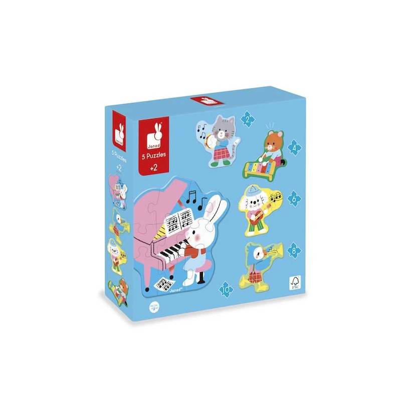 5 puzzles évolutifs | Musique