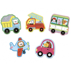 5 puzzles évolutifs | Véhicules