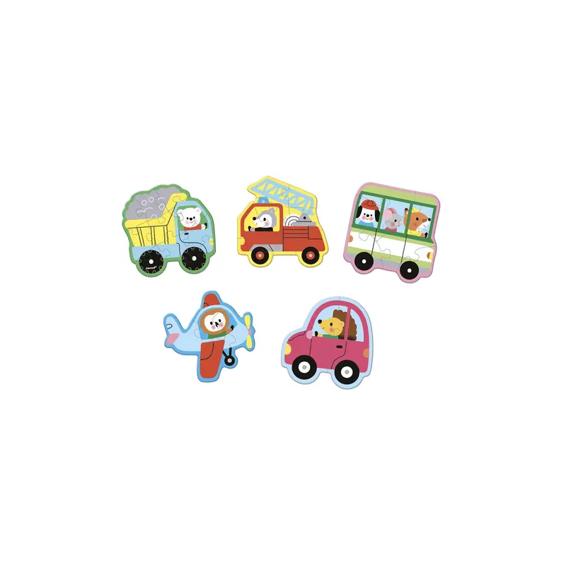 5 puzzles évolutifs | Véhicules