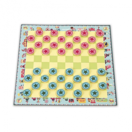 Jeux de dames et de petits chevaux carrousel - Janod