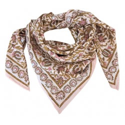 Foulard Grand format | Mina rose poudré