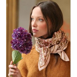 Foulard Grand format | Mina rose poudré