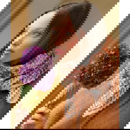 Foulard Grand format | Mina rose poudré - Bëllemme