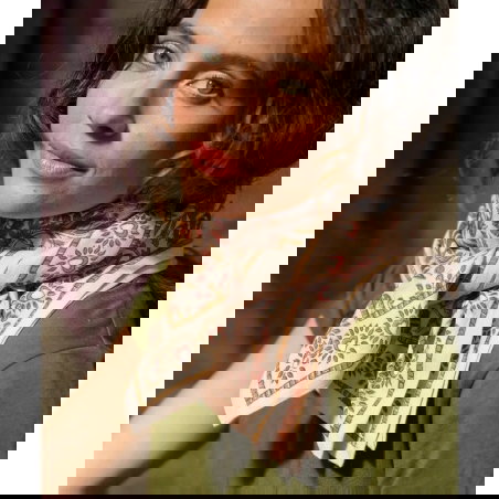 Foulard Grand format | Mina rose poudré - Bëllemme