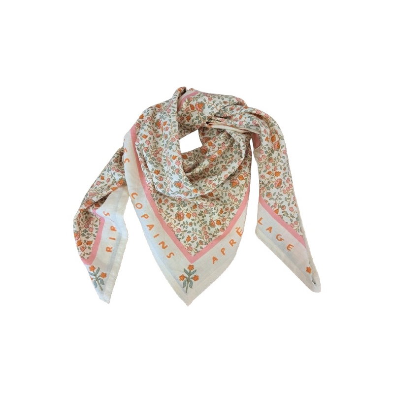 Foulard Grand format | Rosa sorbet d'été
