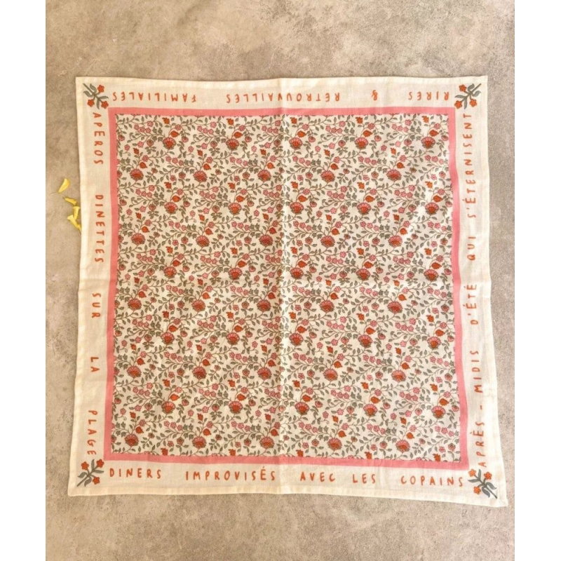 Foulard Grand format | Rosa sorbet d'été