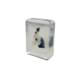 Savon Transparent Artisanal | Figurine Chat