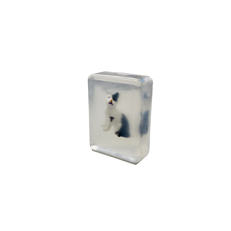 Savon Transparent Artisanal | Figurine Chat