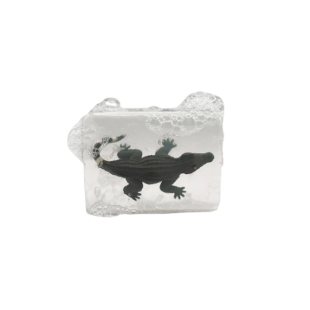 Savon Transparent Artisanal | Figurine Crocodile