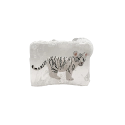 Savon Transparent Artisanal | Figurine Tigre blanc