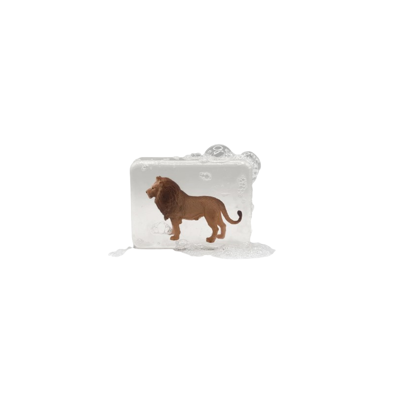 Savon Transparent Artisanal | Figurine Lion