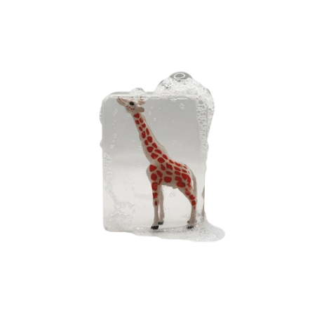 Savon Transparent Artisanal | Figurine Girafe blanche