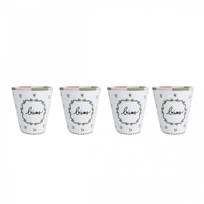 Set de 4 gobelets | Bisous