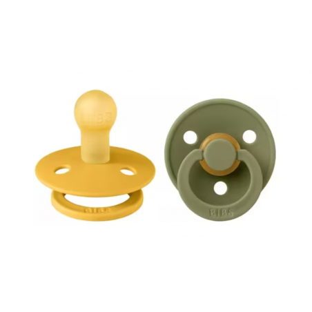 2 Tétines Bibs rondes | Miel et olive - Bibs