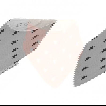 Bavoir bandana | Coeur rose - Atelier wagram