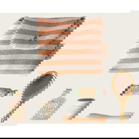 Trousse de toilettes | Rayé corail - Maileg