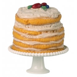 Gâteau de fête et son présentoir | Blanc cassé