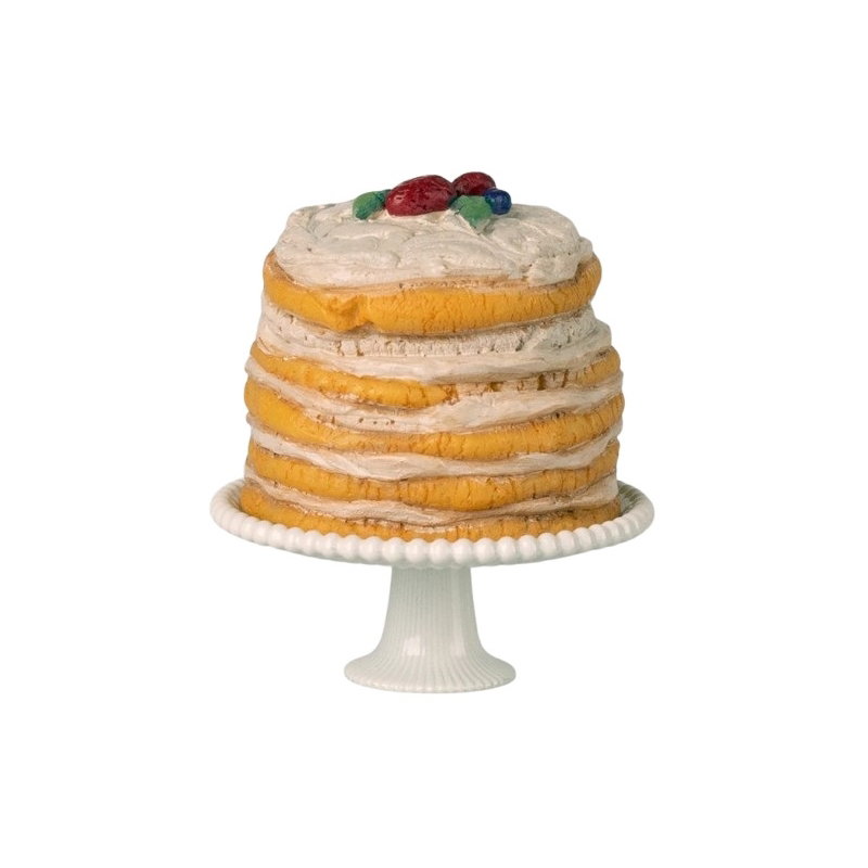Gâteau de fête et son présentoir | Blanc cassé