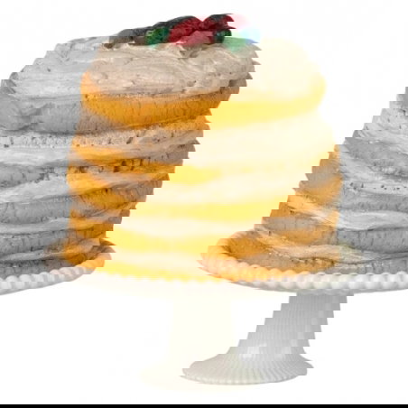 Gâteau de fête et son présentoir | Blanc cassé