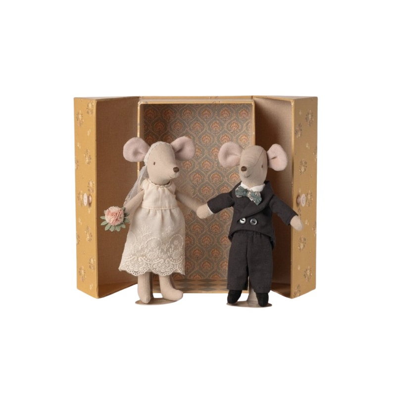 Couple de mariés dans son joli coffret | Maman et Papa