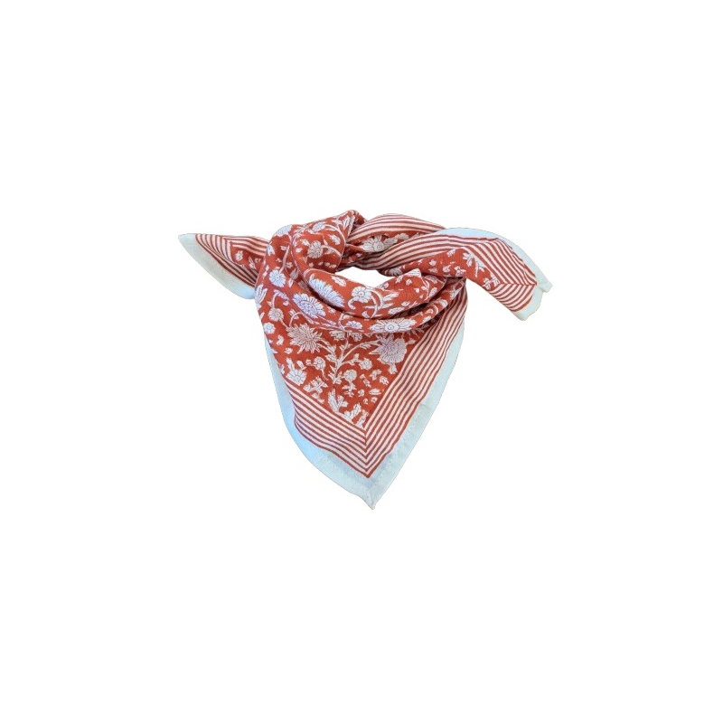 Foulard Petit format | Anjali Rouge Brique