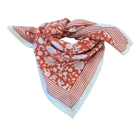Foulard Petit format | Anjali Rouge Brique - Bëllemme