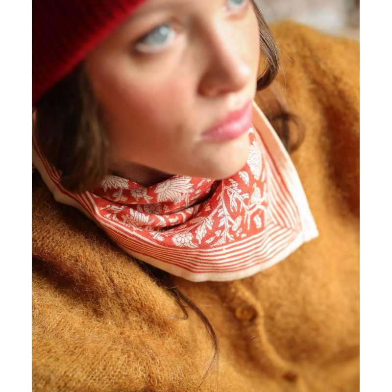 Foulard Petit format | Anjali Rouge Brique
