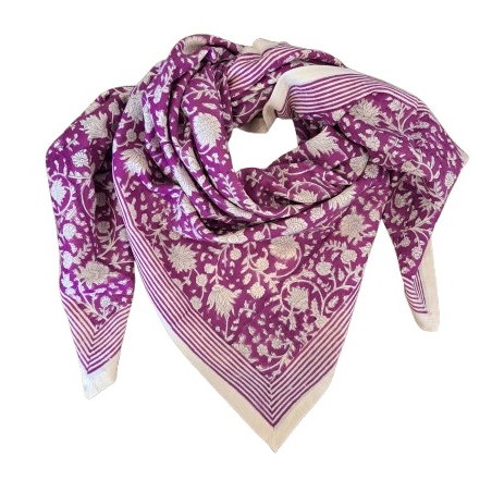 Foulard Grand format | Anjali Bougainvilier - Bëllemme
