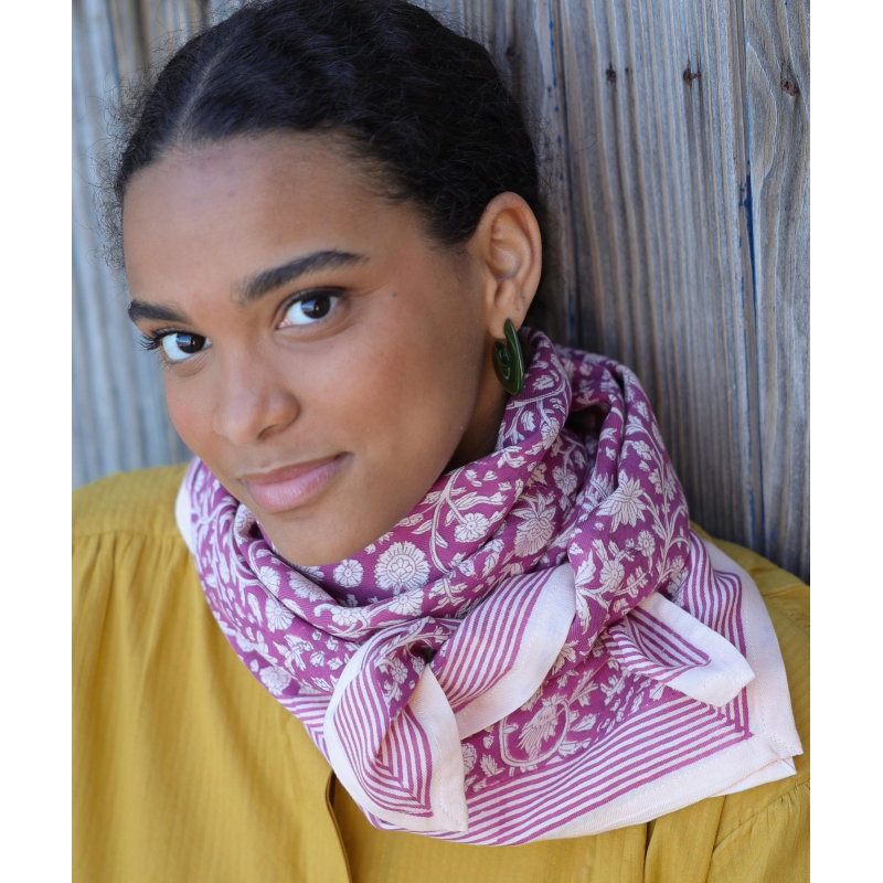 Foulard Grand format | Anjali Bougainvilier