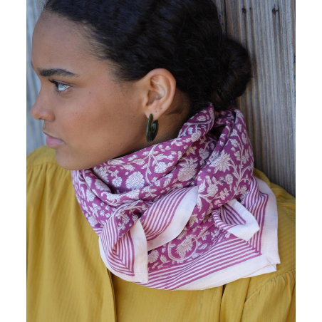 Foulard Grand format | Anjali Bougainvilier - Bëllemme