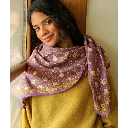 Foulard Grand format | Albertine Purple - Bëllemme